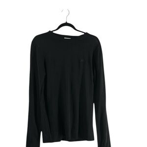 Lindbergh Black Merino Wool Crew Neck Tight Knit Slim Fit Sweater Size Small NWT